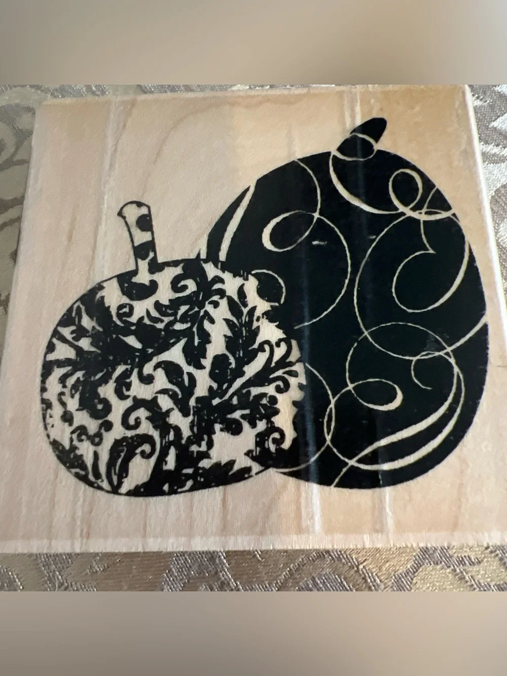 Hampton Arts Pumpkins Rubber Stamp Paisley Fall Craft Creative Harvest
